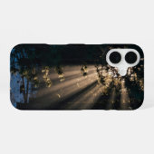 Coque iPhone 16 Snowy Forest Sun Rays Winter Phone Case (Verso Horizontal)