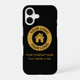 Coque iPhone 16 Société de logo d'entreprise personnalisé et nom e