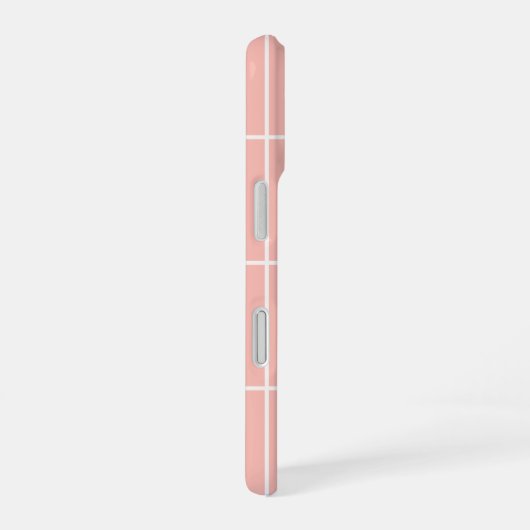 Coque iPhone 16 Soft Neutral Grid Pattern Minimal Check Design (Côté droit)