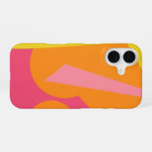 Coque iPhone 16 Soft Orange & Pink Abstract Phone Case (Verso Horizontal)