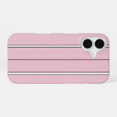 Coque iPhone 16 Soft Pink Vertical Stripe Pattern Minimal (Verso Horizontal)