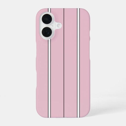 Coque iPhone 16 Soft Pink Vertical Stripe Pattern Minimal (Verso)