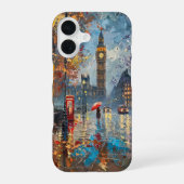 Coque iPhone 16 Soirée pluvieuse à Londres (Verso)
