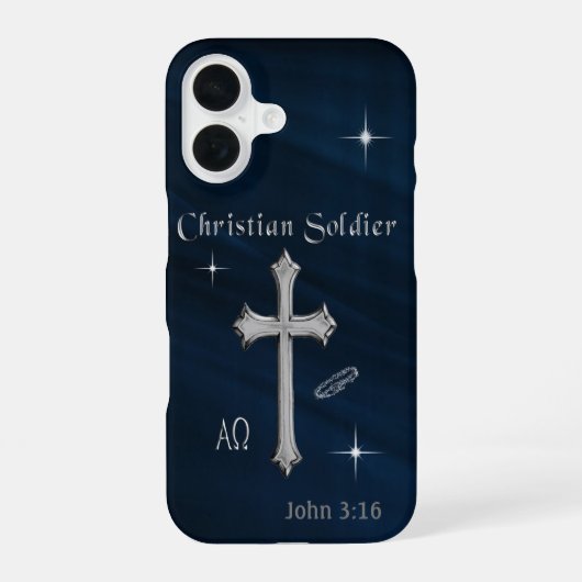 Coque iPhone 16 Soldat chrétien (Verso)