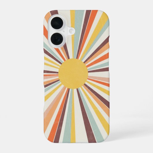 Coque iPhone 16 Soleil Cosmique Vintage (Verso)