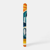 Coque iPhone 16 Soleil Rétro & Vagues (Côté droit)