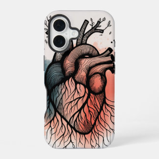 Coque iPhone 16 Soul Roots : Heart & Tree Minimaliste