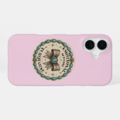 Coque iPhone 16 Soutien Émotionnel Turquoise Conception Western (Verso Horizontal)