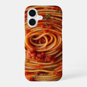 Coque iPhone 16 Spaghetti avec Sauce Tomate drôle