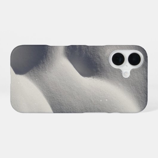 Coque iPhone 16 Sparkly Snow Mounds Abstract Nature (Verso Horizontal)