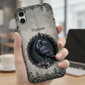 Coque iPhone 16 Spirale Gothique Raven