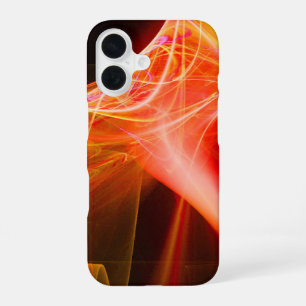COQUE iPhone 16 SPIRALES FRACTALES EN JAUNE ORANGE ROUGE