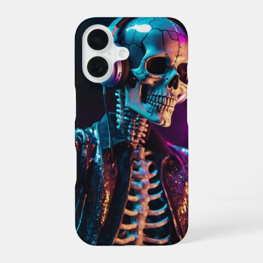 Coque iPhone 16 Squelette Disco (Verso)