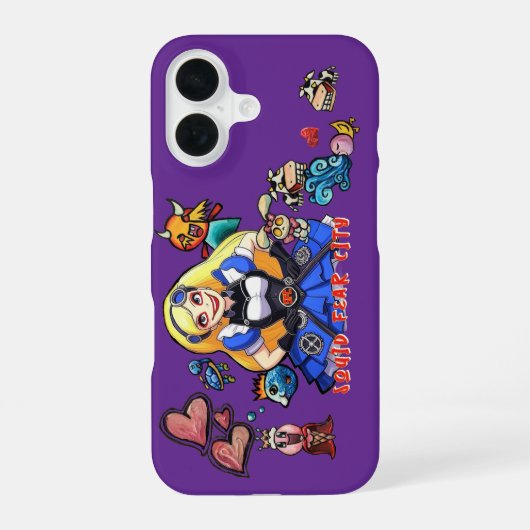 Coque iPhone 16 Squid Fear City ALICE EDITION (Verso)