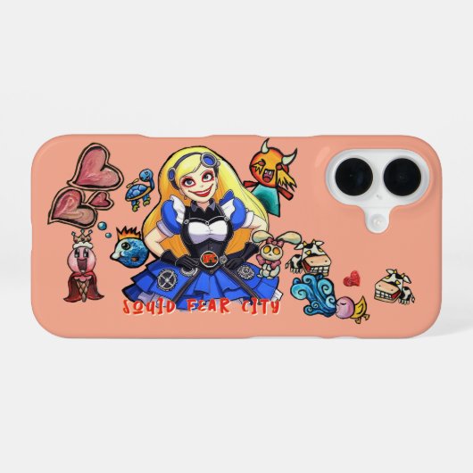 Coque iPhone 16 Squid Fear City ÉDITION ALICE (Verso Horizontal)