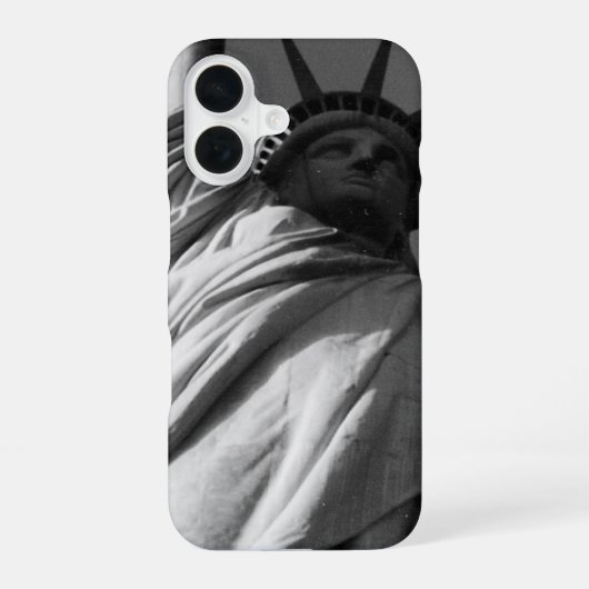 Coque iPhone 16 statue de liberté bw (Verso)