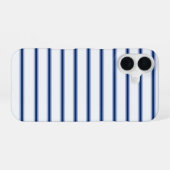 Coque iPhone 16 Stripes Modern Indigo Minimalist Elegance (Verso Horizontal)