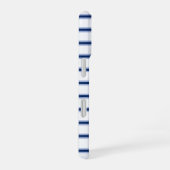Coque iPhone 16 Stripes Modern Indigo Minimalist Elegance (Côté droit)