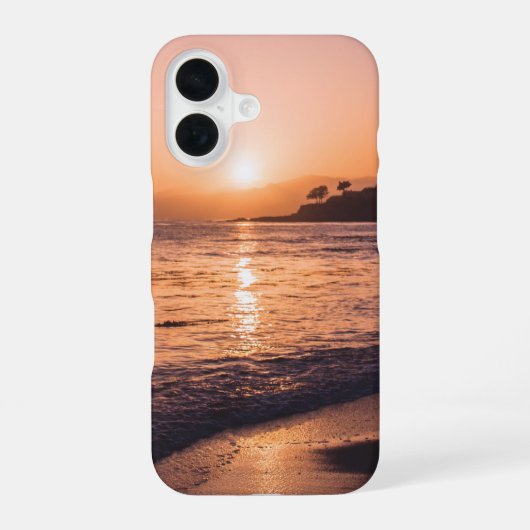 Coque iPhone 16 Stunning Beach Sunset (Verso)