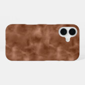 Coque iPhone 16 Style aquarelle abstrait brun chaud (Verso Horizontal)