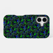 Coque iPhone 16 Style de arc-en-ciel funky fou (Verso Horizontal)