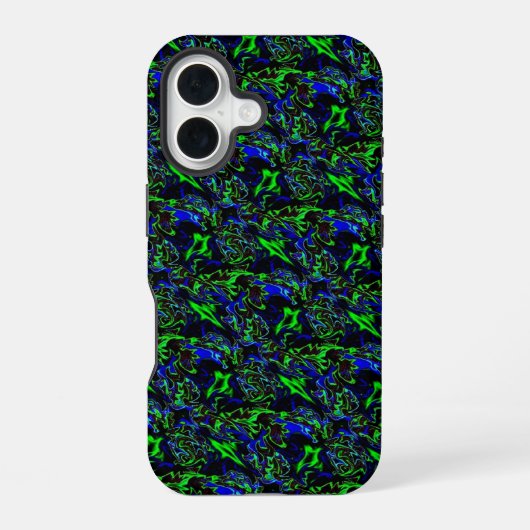 Coque iPhone 16 Style de arc-en-ciel funky fou (Verso)