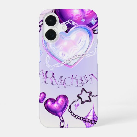 Coque iPhone 16 Style pourpre Y2K pour iphone (Verso)