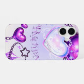 Coque iPhone 16 Style Y2K Violet pour iphone (Verso Horizontal)