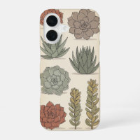 Succulentes stylisées vintage