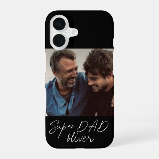 Coque iPhone 16 Super DAD Modern Script 1 Photo (Verso)
