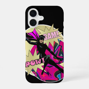 Coque iPhone 16 Super-héroïne rétro