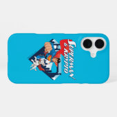 Coque iPhone 16 Superman et Krypto s'envolent (Verso Horizontal)