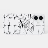 Coque iPhone 16 Superman noir et blanc 3 (Verso Horizontal)
