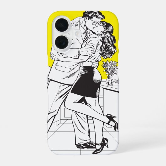 Coque iPhone 16 Superman noir et blanc 5 (Verso)