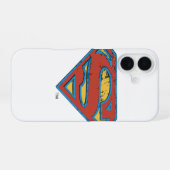 Coque iPhone 16 Superman S-Shield | Bleu Plan - Logo (Verso Horizontal)