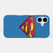 Coque iPhone 16 Superman S-Shield | Logo des marques (Verso Horizontal)