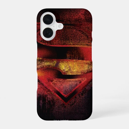 Coque iPhone 16 Superman S-Shield | Logo peint (Verso)