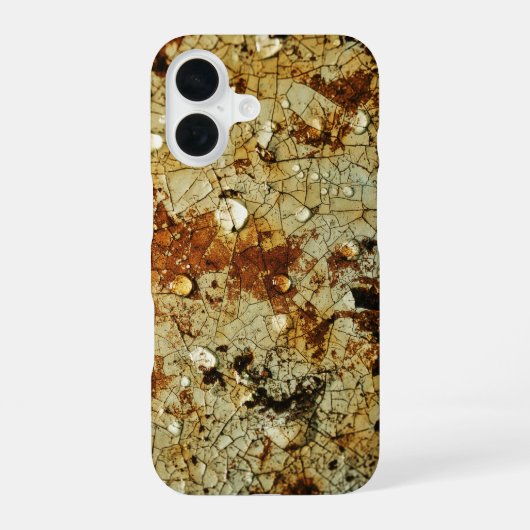 Coque iPhone 16 Surface de métal rouillé fissurée (Verso)