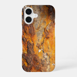 Coque iPhone 16 Surface métallique rouillée avec écorce