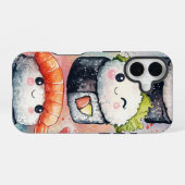 Coque iPhone 16 Sweet Sushi Trio - Couverture de la boîte téléphon (Verso Horizontal)