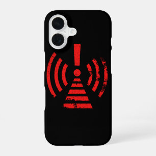 Coque iPhone 16 Symbole d'avertissement de rétention d'énergie rét