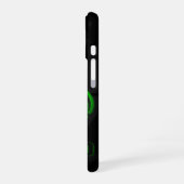 Coque iPhone 16 Symbole de biodanger vert brillant (Côté gauche)