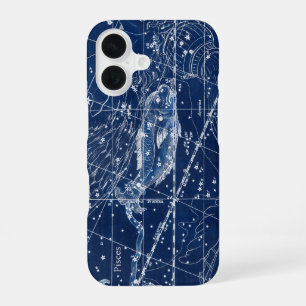 Coque iPhone 16 Symbole Zodiaque Pisces Illustration Vintage