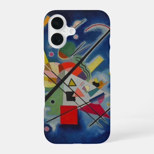 Coque iPhone 16 Tableau bleu de Kandinsky (Verso)