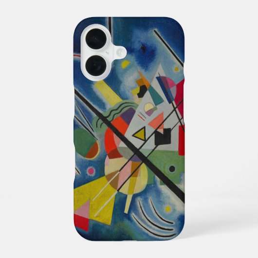 Coque iPhone 16 Tableau bleu de Kandinsky (Verso)