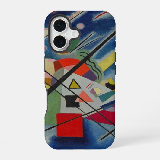 Coque iPhone 16 Tableau bleu de Kandinsky (Verso)