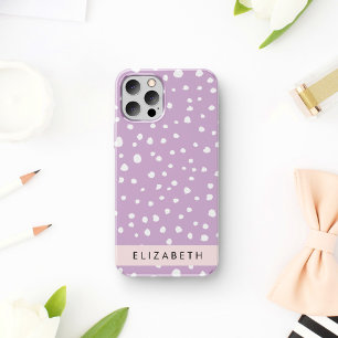 Coque iPhone 16 Taches Dalmatiennes Lilas, Points Dalmatiens, Votr
