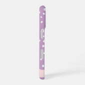 Coque iPhone 16 Taches Dalmatiennes Lilas, Points Dalmatiens, Votr (Côté droit)