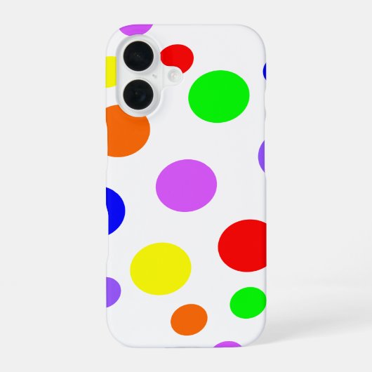 Coque iPhone 16 Taches de Arc-en-ciel (Verso)