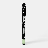 Coque iPhone 16 Taches de dalmatien, Points, Noir et Blanc, Votre  (Côté droit)
